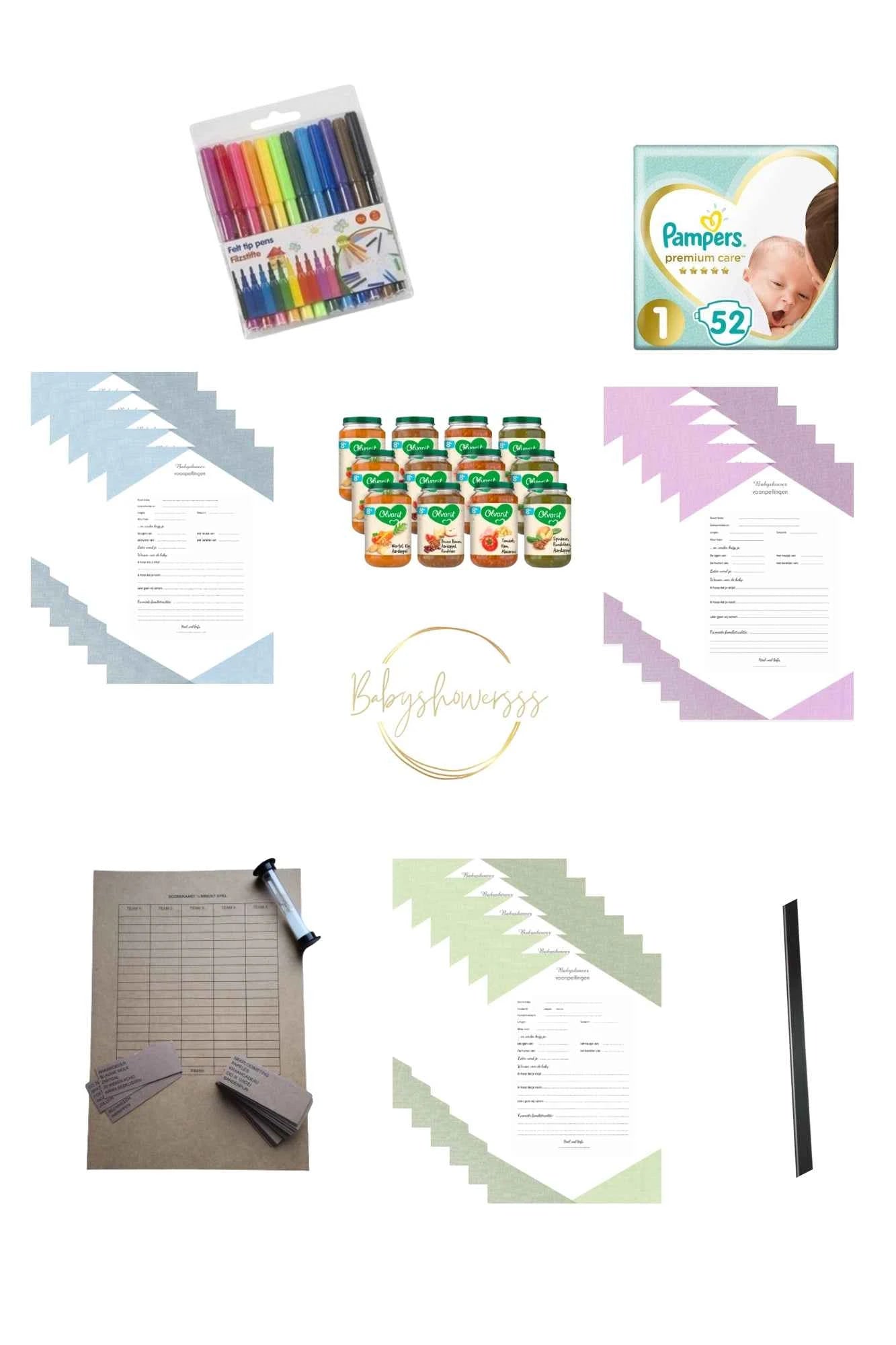 Babyshower spelletjes - pakket