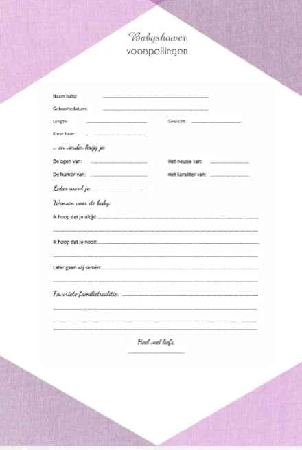 Babyshowerpakket - meisje